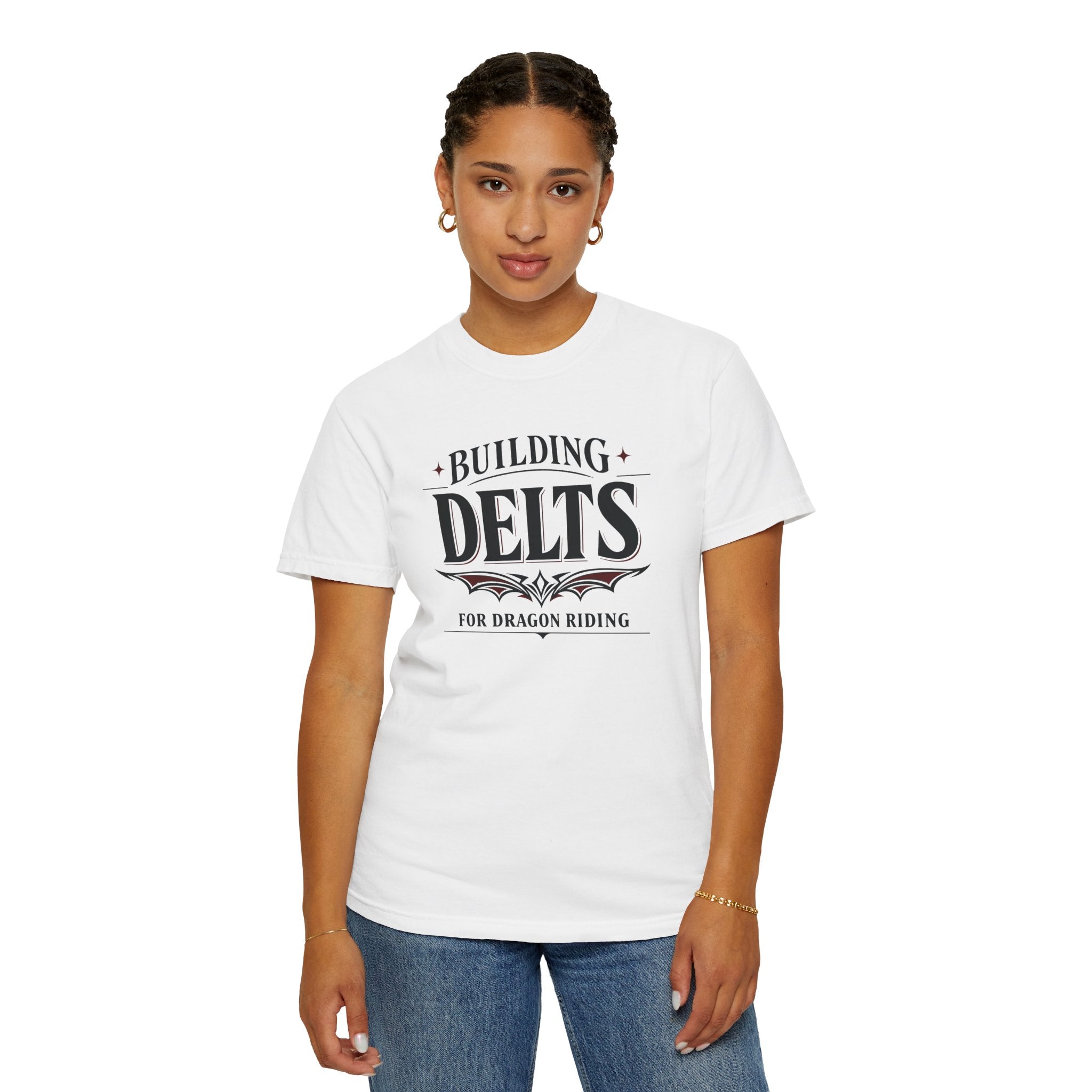 Ornate Building Delts for Dragon Riding T-shirt