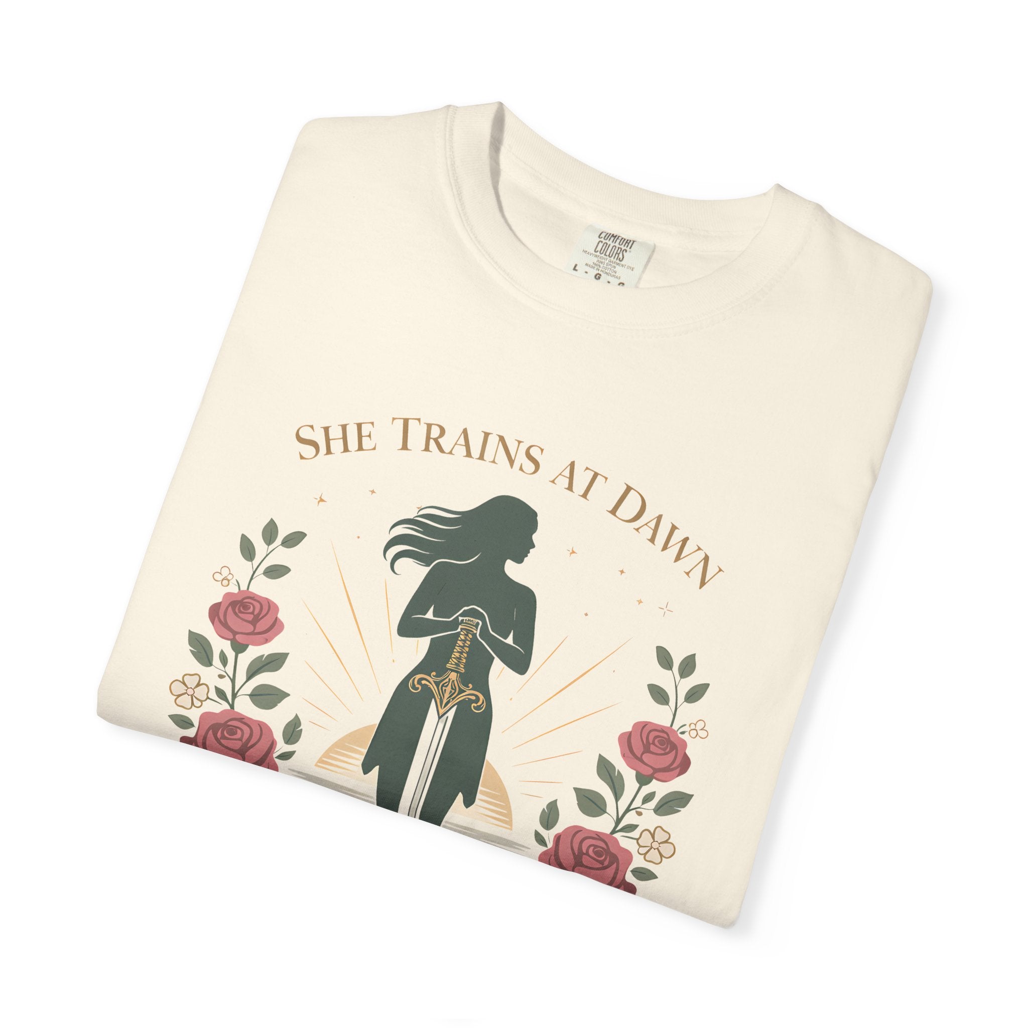 She Trains at Dawn Floral T-shirt