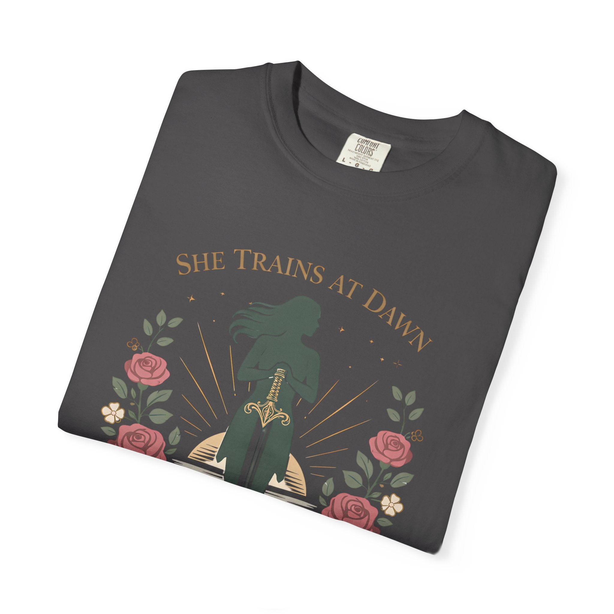 She Trains at Dawn Floral T-shirt