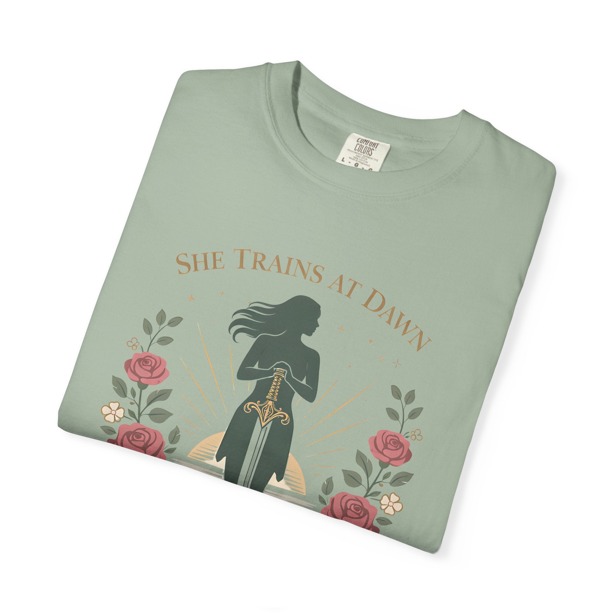 She Trains at Dawn Floral T-shirt