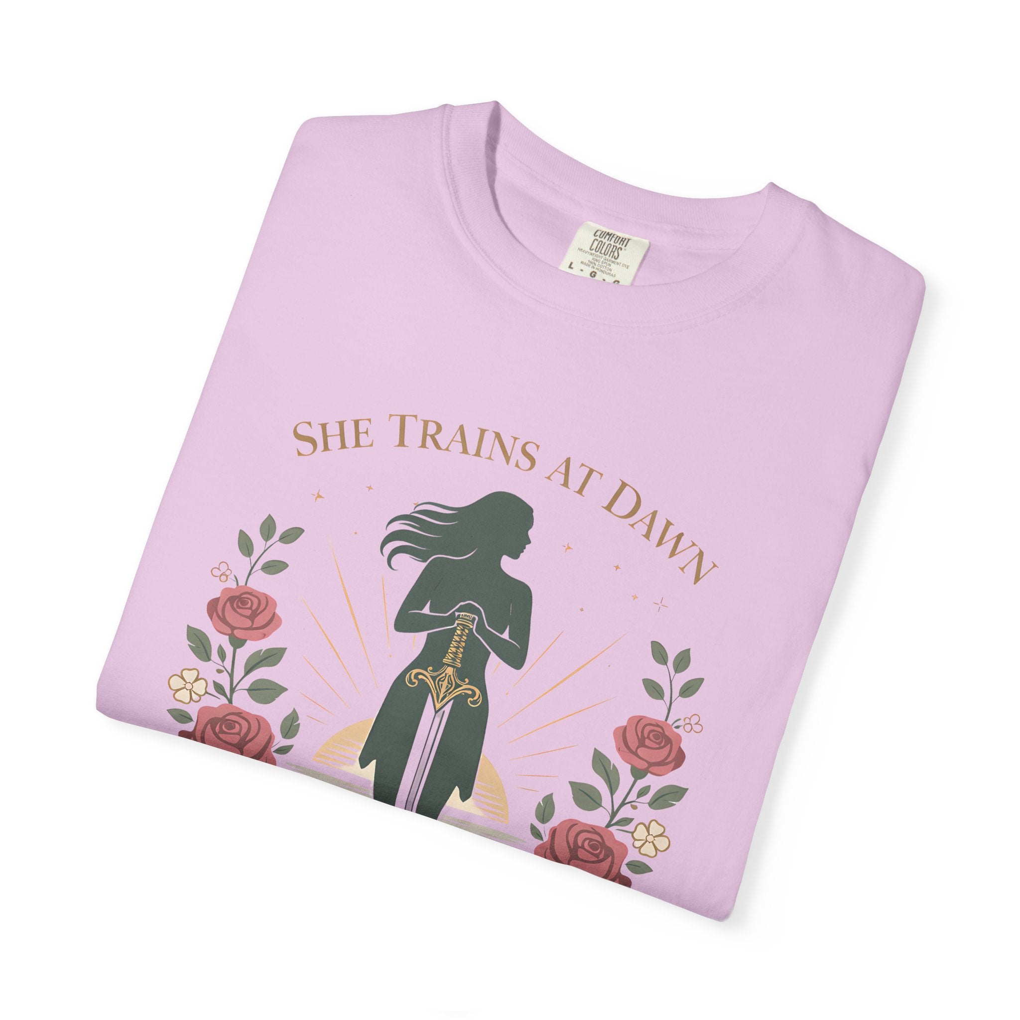 She Trains at Dawn Floral T-shirt