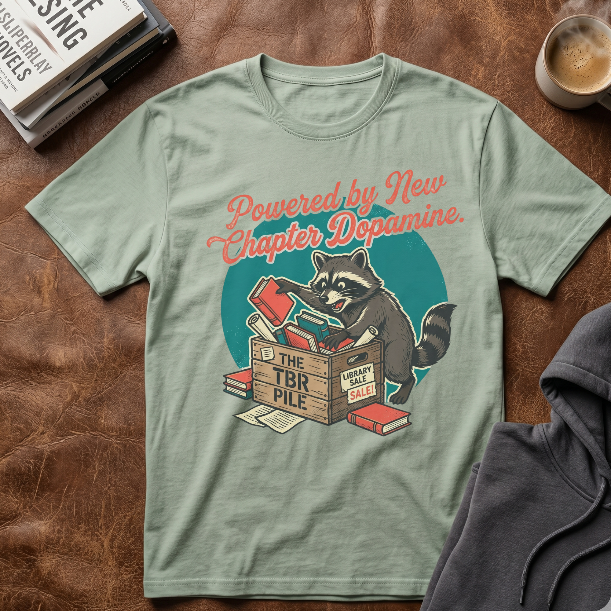 Powered by New Chapter Dopamine Raccoon T-Shirt