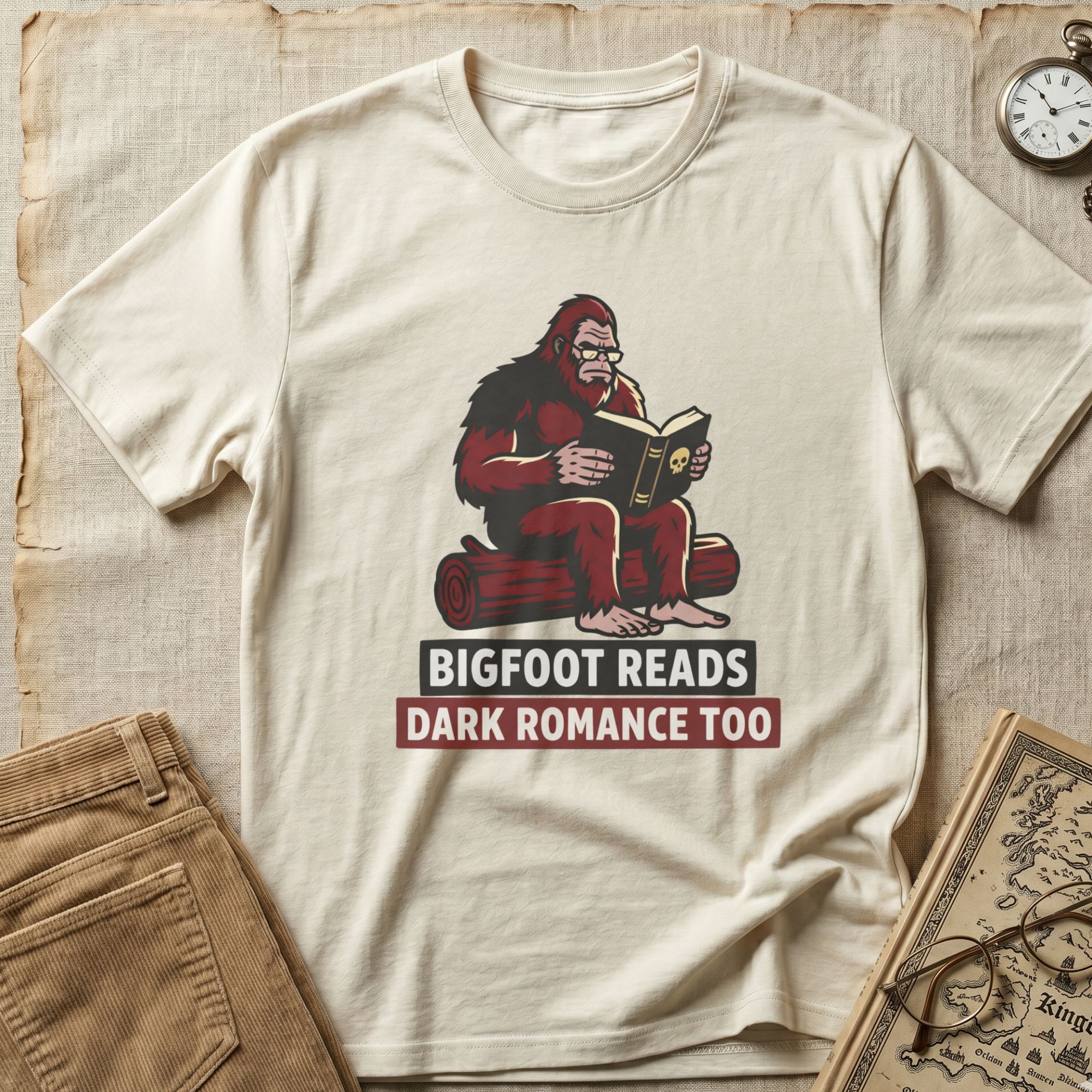 Bigfoot Reads T‑Shirt
