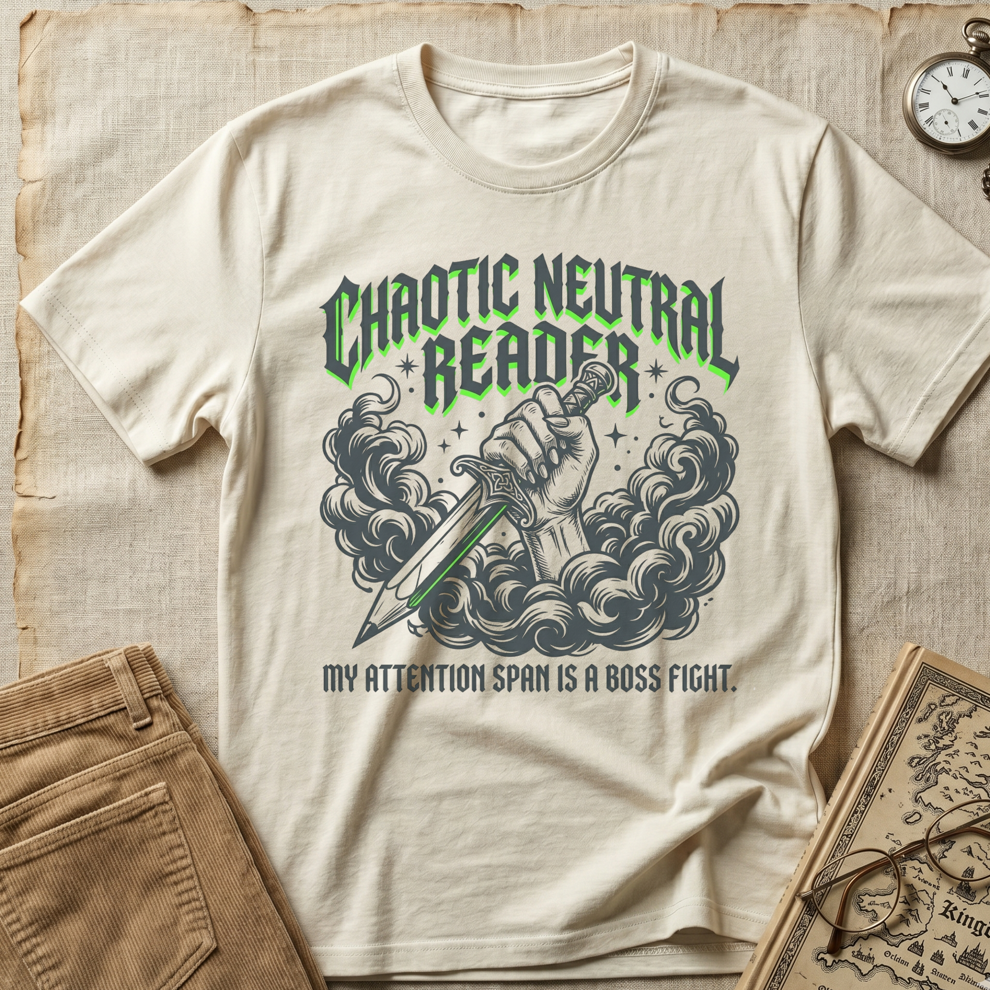 Chaotic Neutral Reader T-Shirt