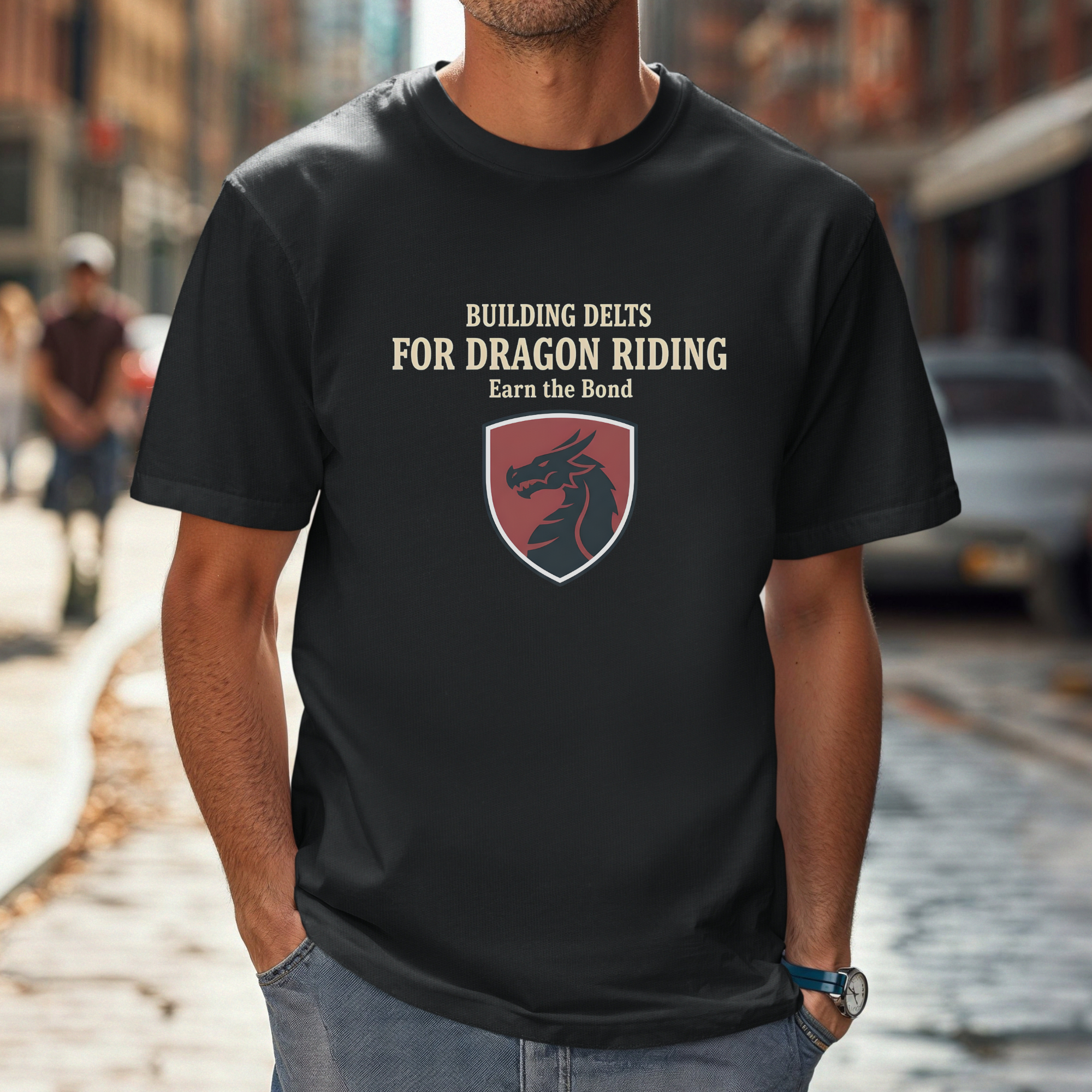 Building Delts for Dragon Riding T- shirt