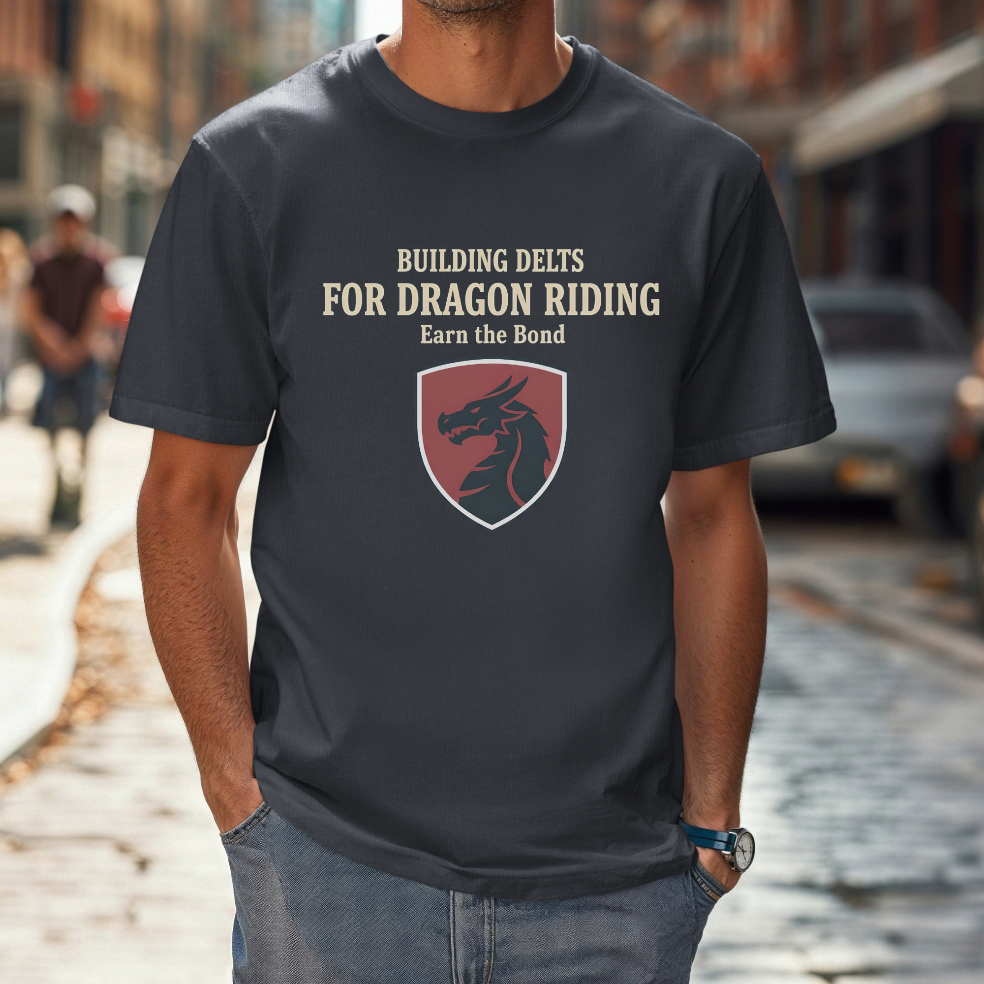 Building Delts for Dragon Riding T- shirt