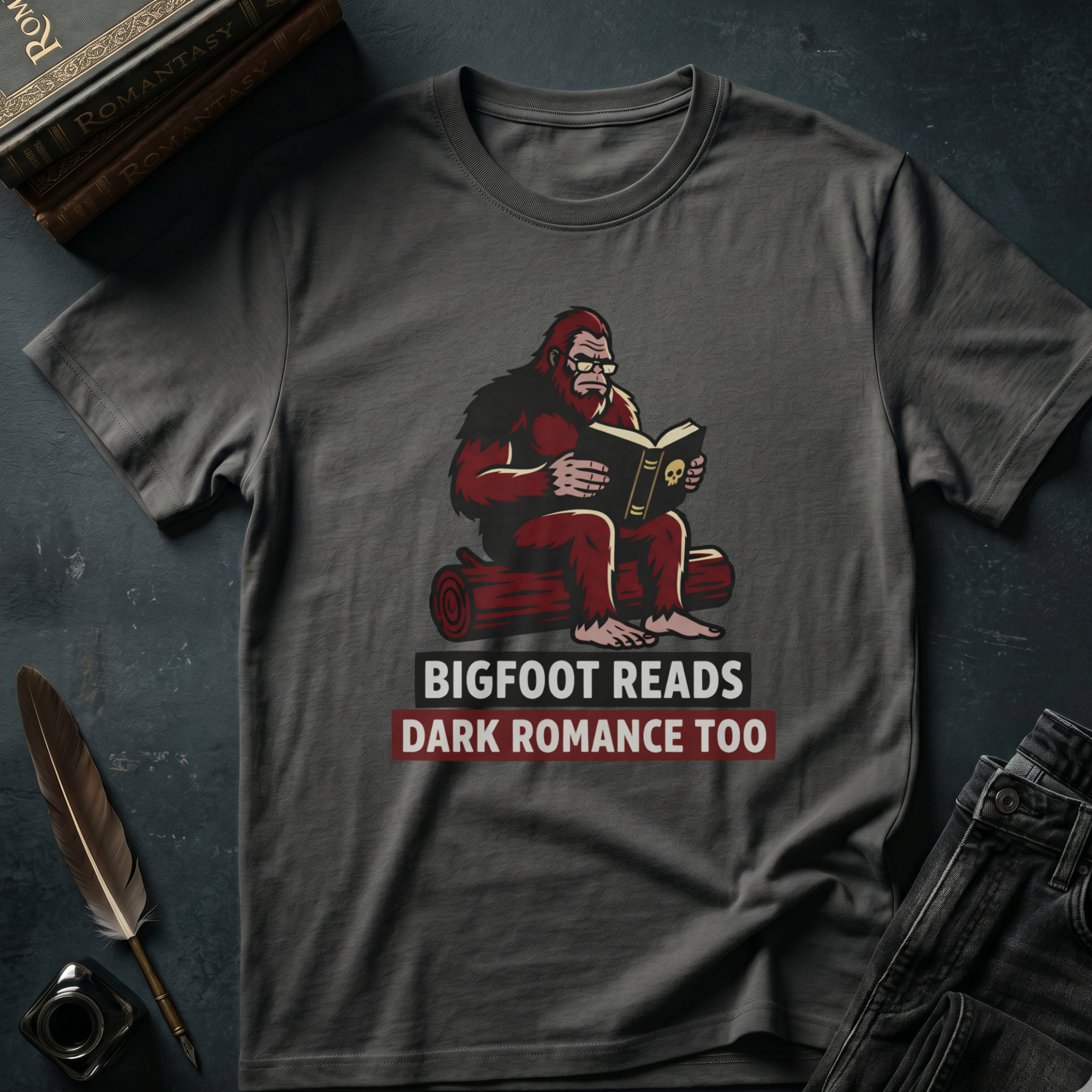 Bigfoot Reads T‑Shirt