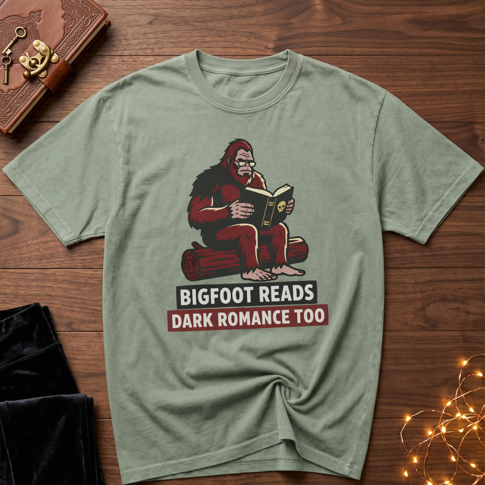 Bigfoot Reads T‑Shirt