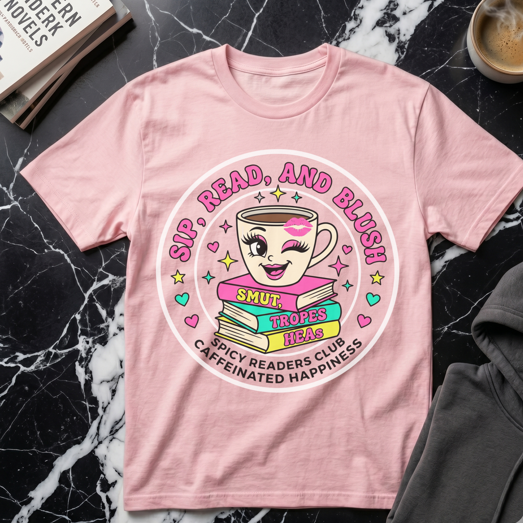 Sip, Read, and Blush T-shirt