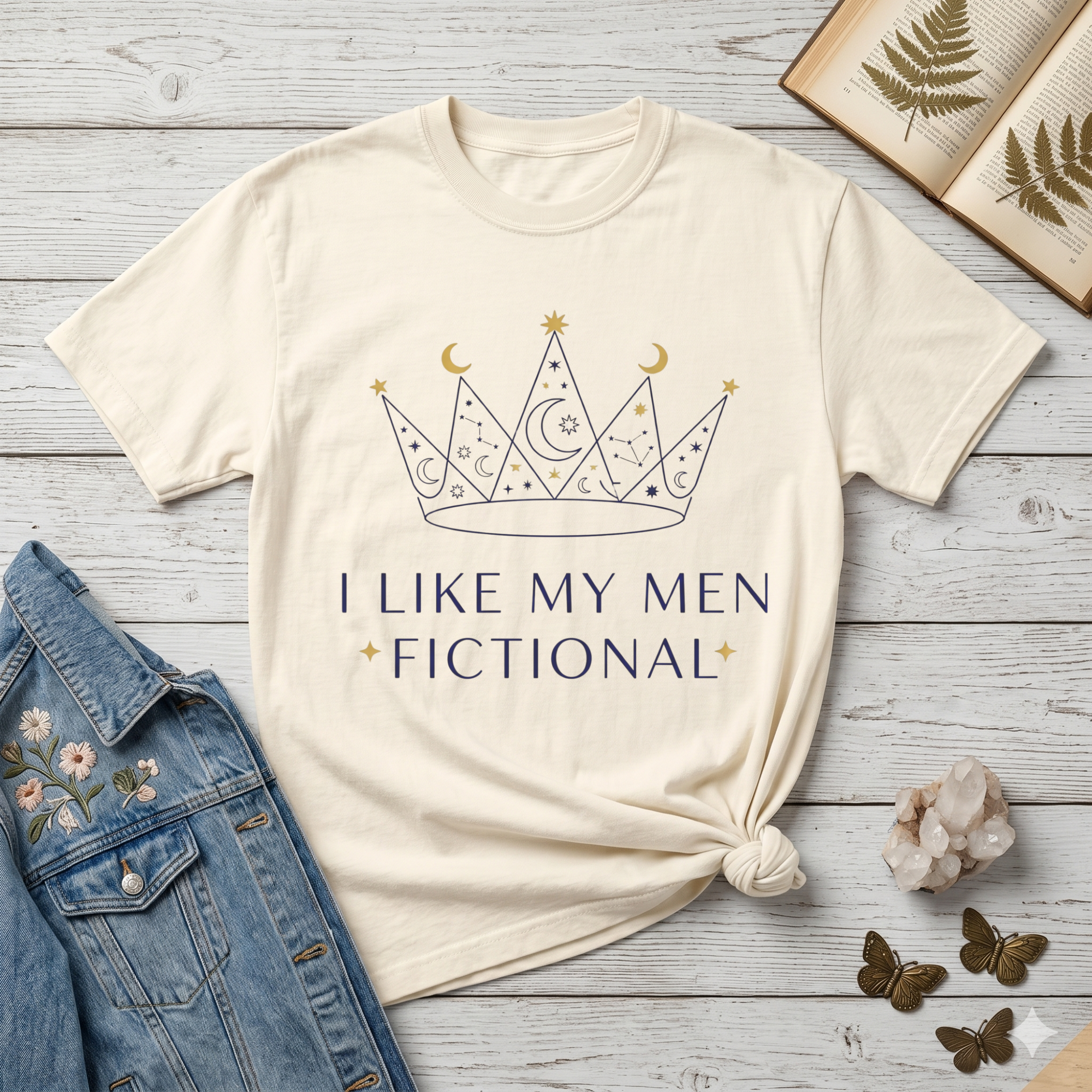 I Like My Men Fictional T-Shirt