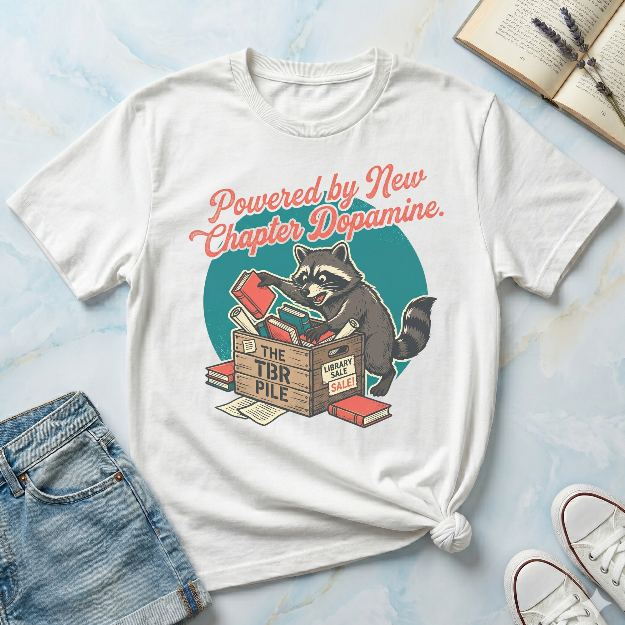 Powered by New Chapter Dopamine Raccoon T-Shirt