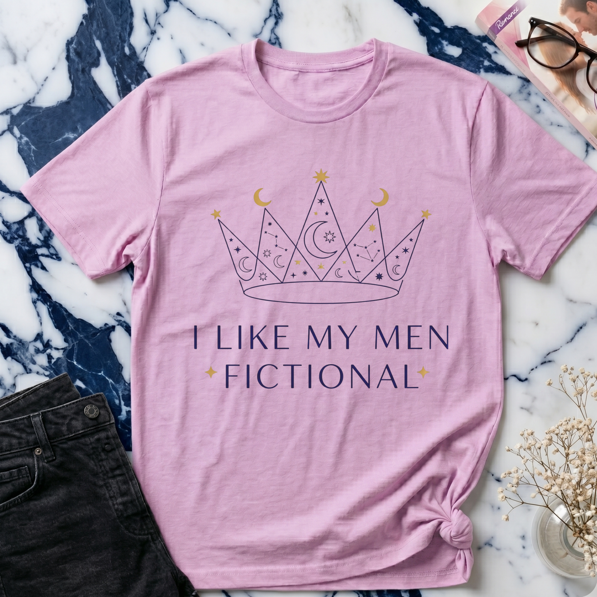 I Like My Men Fictional T-Shirt