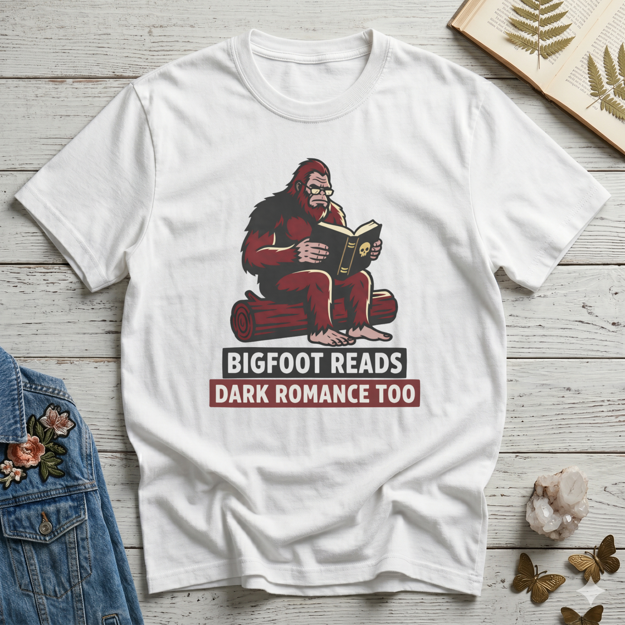 Bigfoot Reads T‑Shirt